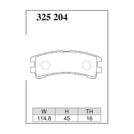 Dixcel Z Type Brake Pads - Rear - Z 325 204