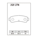 Dixcel Z Type Brake Pads - Rear - N14/B13 (SR18DE)