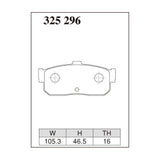 Dixcel Z Type Brake Pads - Rear - Pulsar RNN14