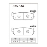 Dixcel Z Type Brake Pads - Rear - py32/hy/hby33/G50
