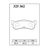 Dixcel Z Type Brake Pads - Rear - Mach K11 ALL [Ly Directic Car] 92/1-