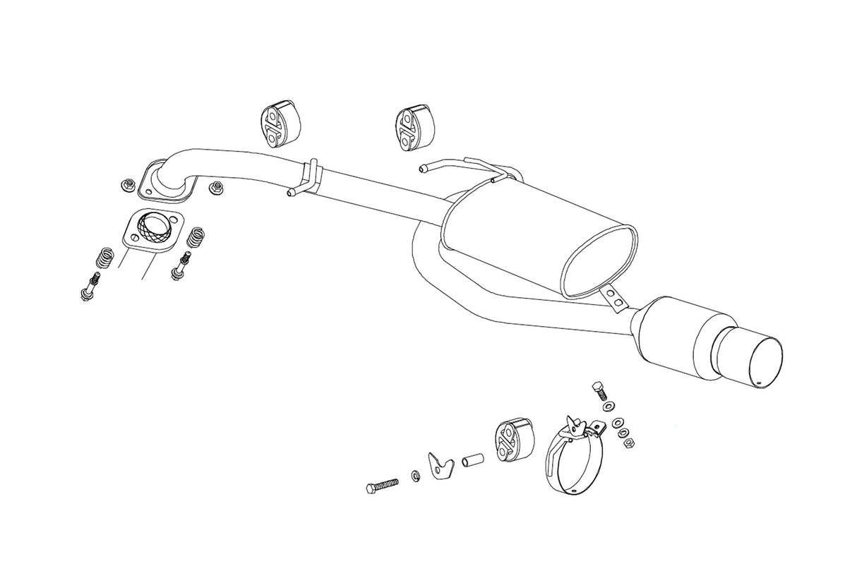 Fujitsubo Power Getter Exhaust - Toyota Wish 1.8(2005+) ZNE10G
