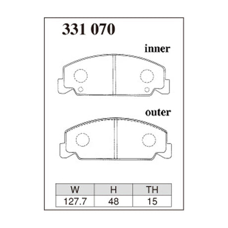 Dixcel Z Type Brake Pads - Front - Shabik at/au-120