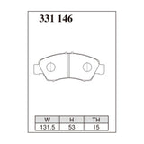 Dixcel Z Type Brake Pads - Front - Civic 14inch VTI