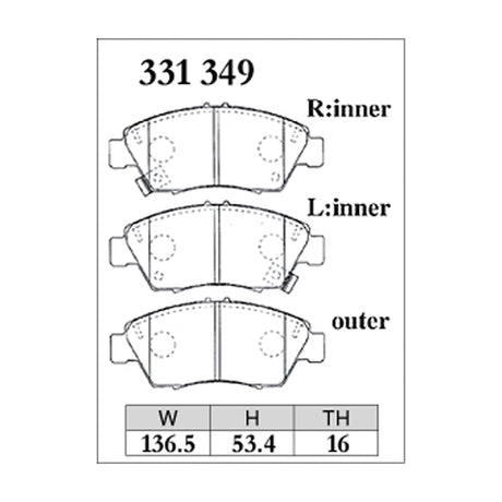 Dixcel ES Type Brake Pads - Front - FD3/ES9