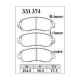 Dixcel ES Type Brake Pads - Front - HONDA CR-V RM1/4