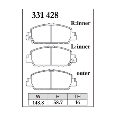 Dixcel ES Type Brake Pads - Front - Odyssey RC1/RC2