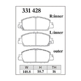 Dixcel S Type Brake Pads - Front - Odyssey RC1/RC2
