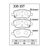 Dixcel Z Type Brake Pads - Rear - Z 335 157