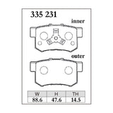 Dixcel ES Type Brake Pads - Rear - Odyssey RC1/RC2 Accord CW2 (Type S)