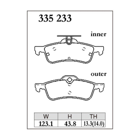 Dixcel ES Type Brake Pads - Rear  - FK2