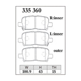 Dixcel Z Type Brake Pads - Rear - Z 335 360