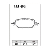 Dixcel ES Type Brake Pads - Rear - CR-V RW1/RW2