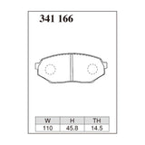 Dixcel Z Type Brake Pads - Front - Z 341 166