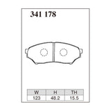 Dixcel Z Type Brake Pads - Front - Pajero H51A/56A 96/11-
