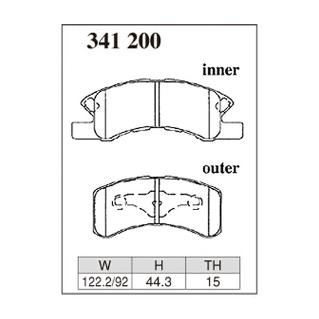 Dixcel Z Type Brake Pads - Front - Minika H41-44/H46-48 98/10-