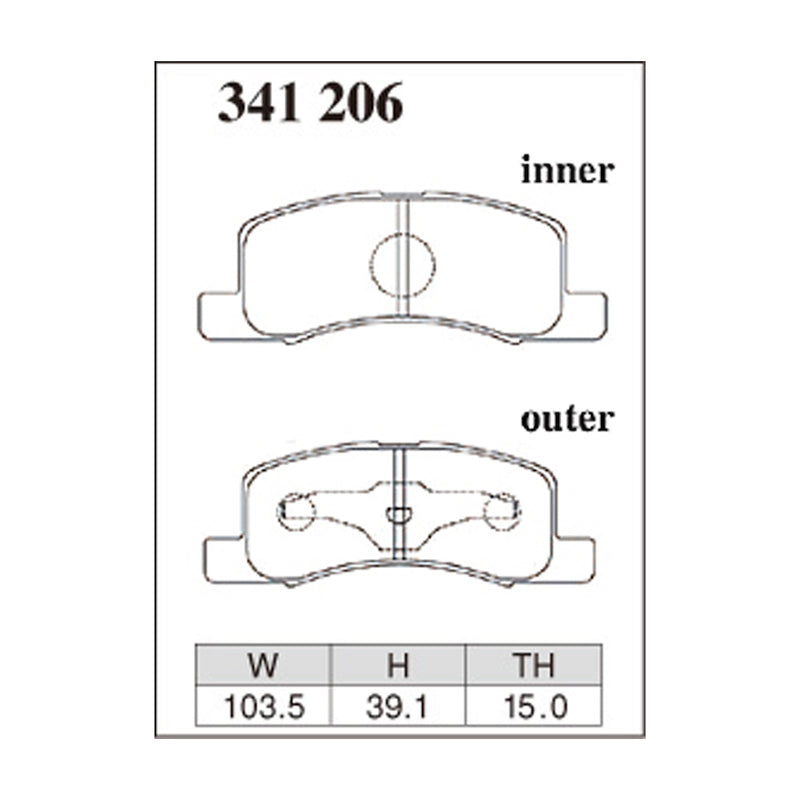 Dixcel Z Type Brake Pads - Front - Minica / Toppo BJ H42V / 47V ABS No