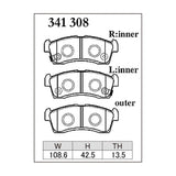 Dixcel Z Type Brake Pads - Front - DayTurbo