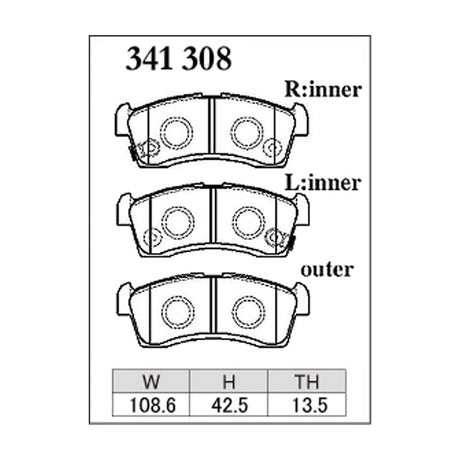 Dixcel ES Type Brake Pads - Front - EK Custom/Nissan Days