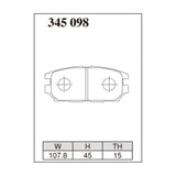 Dixcel Z Type Brake Pads - Rear - CN9A/Galant/LEGNU(VR-4)