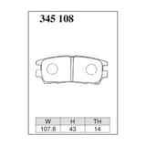 Dixcel ES Type Brake Pads - V55 Pajero Evo Rear