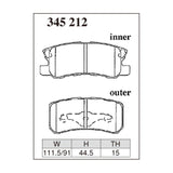 Dixcel Z Type Brake Pads - Rear - Pajero V63W/65W/68W Evo