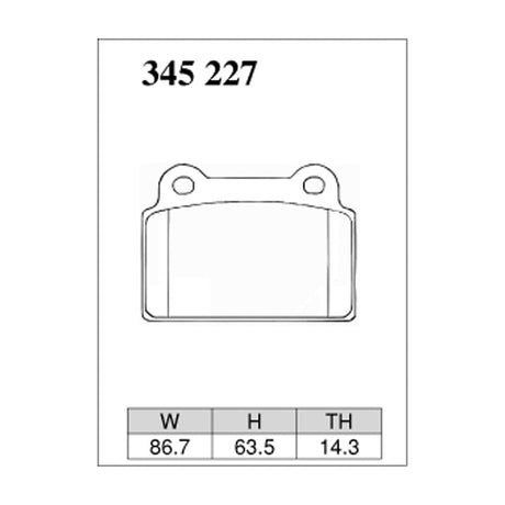 Dixcel S Type Brake Pads - Rear - S 345 227