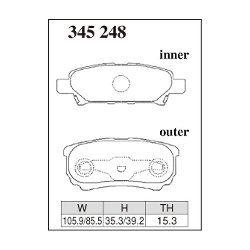 Dixcel Z Type Brake Pads - Rear - ｴ ｱ ｱ ﾄ ﾄ ﾄ//////