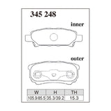 Dixcel Z Type Brake Pads - Rear - ｴ ｱ ｱ ﾄ ﾄ ﾄ//////