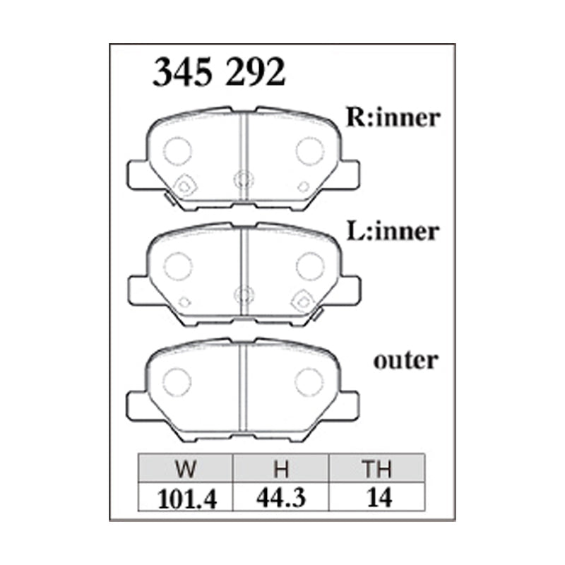 Dixcel S Type Brake Pads - Rear - S 345 292