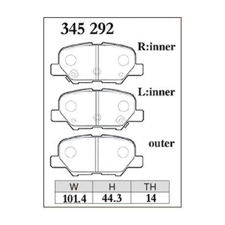 Dixcel S Type Brake Pads - Rear - S 345 292