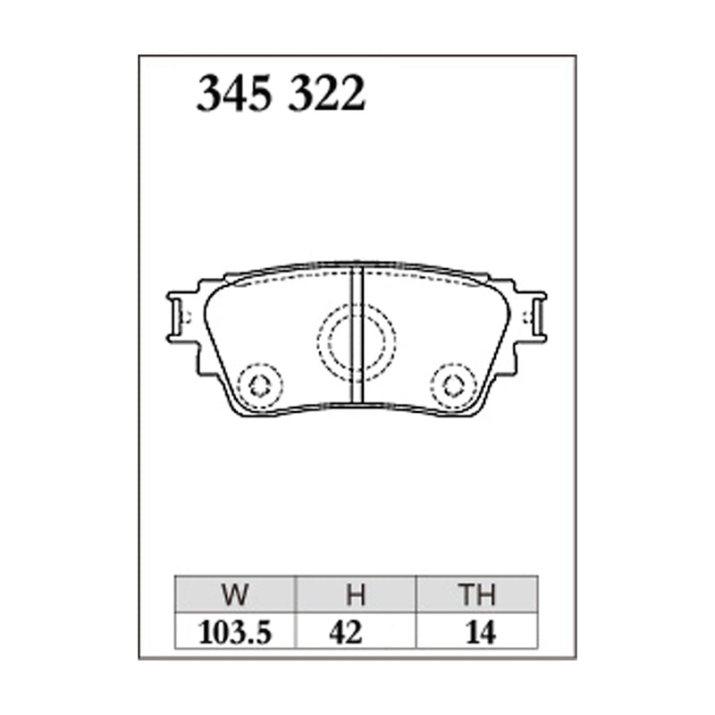 Dixcel ES Type Brake Pads - Rear - MITSUBISHI OUTLANDER