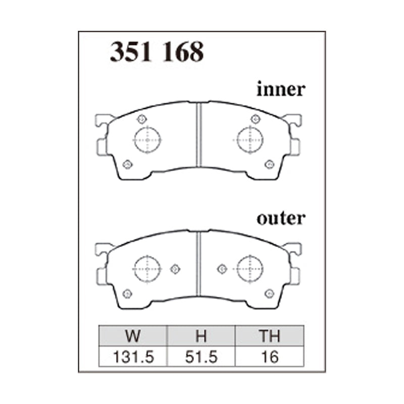 Dixcel Z Type Brake Pads - Front - cg2pp/CG2SR
