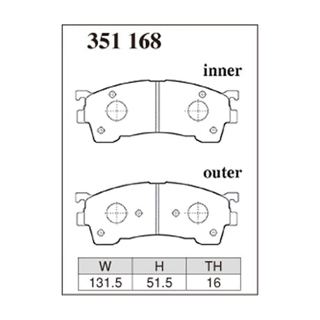 Dixcel Z Type Brake Pads - Front - cg2pp/CG2SR