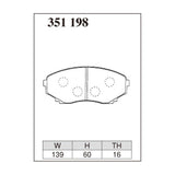 Dixcel Z Type Brake Pads - Front - Z 351 198