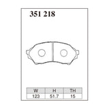 Dixcel Z Type Brake Pads - Front - Z 351 218