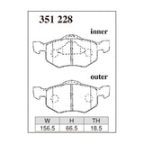 Dixcel Z Type Brake Pads - Front - Tri -Bort EPEW/FEPFW ALL 00/10 ~