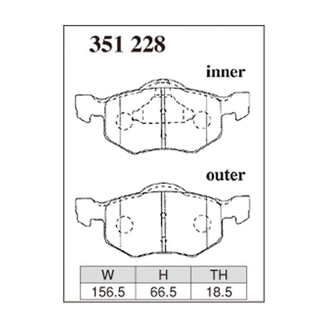 Dixcel Z Type Brake Pads - Front - Tri -Bort EPEW/FEPFW ALL 00/10 ~