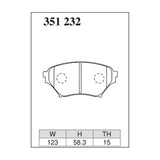 Dixcel Specom B Type Brake Pads - Front - Roadster NB6C NR-A 00/06 ~