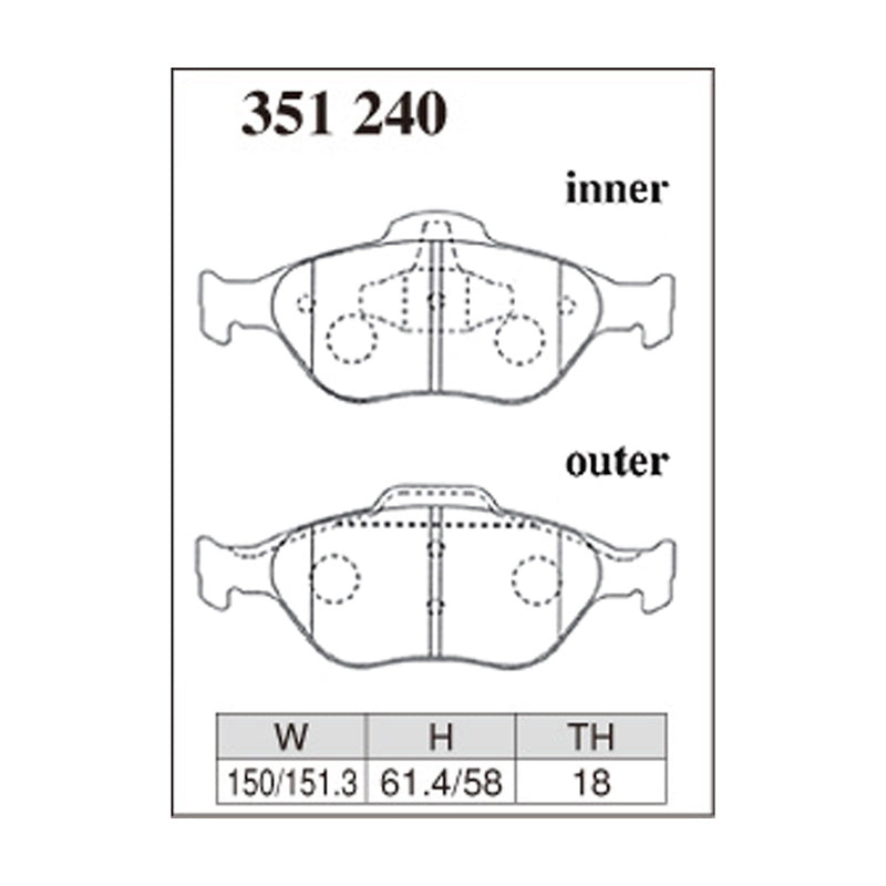 Dixcel Z Type Brake Pads - Front - DY3W/5W ZS/ZV/RR (Turbo)
