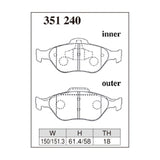 Dixcel Z Type Brake Pads - Front - DY3W/5W ZS/ZV/RR (Turbo)