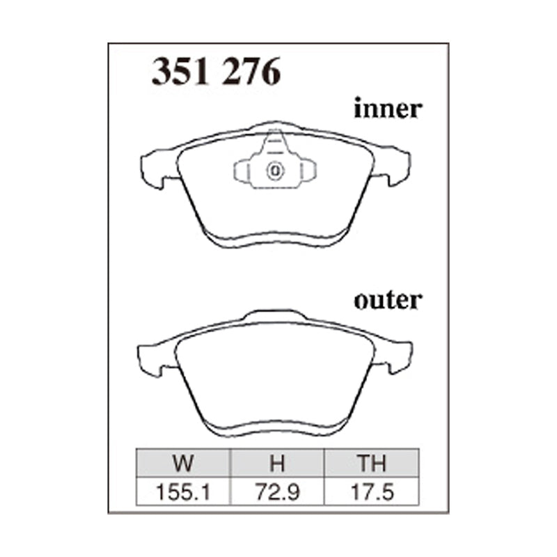 Dixcel Z Type Brake Pads - Front - Tenza GG3S 2305/05-