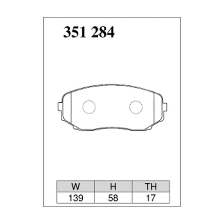 Dixcel Z Type Brake Pads - Front - Z 351 284