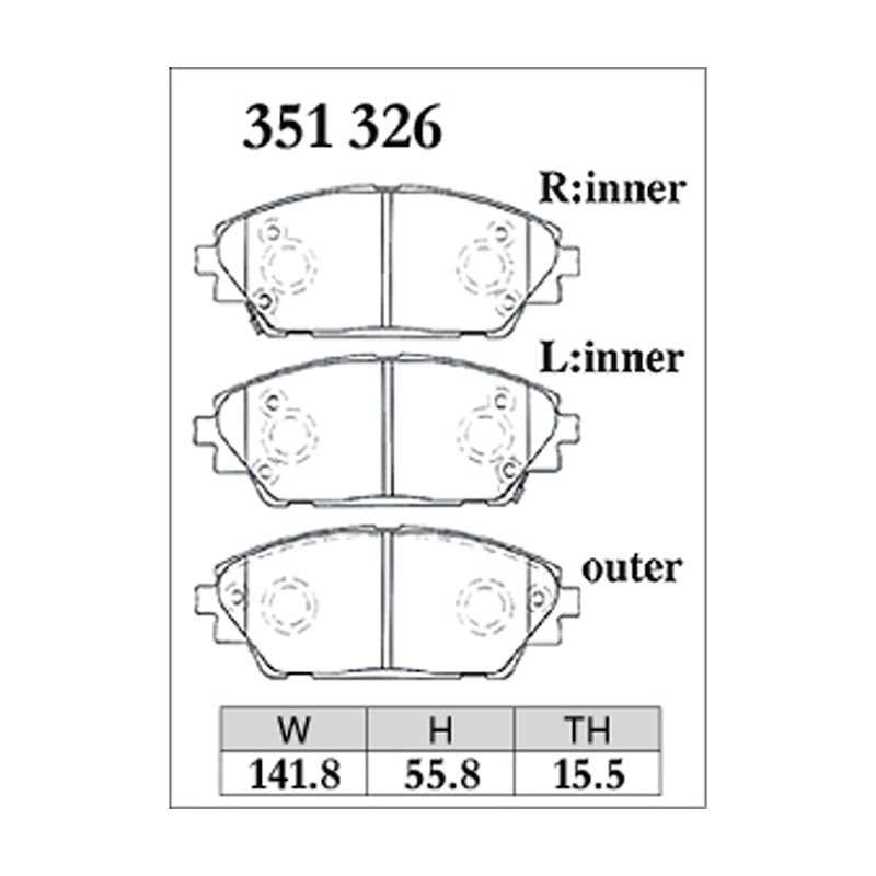 Dixcel Z Type Brake Pads - Front - AXELA BMEFS/BM2FS CX-3