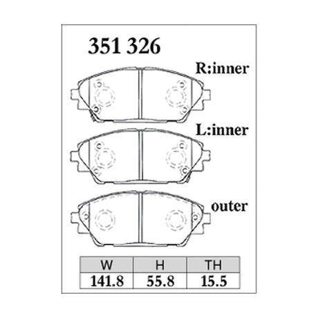 Dixcel Z Type Brake Pads - Front - AXELA BMEFS/BM2FS CX-3