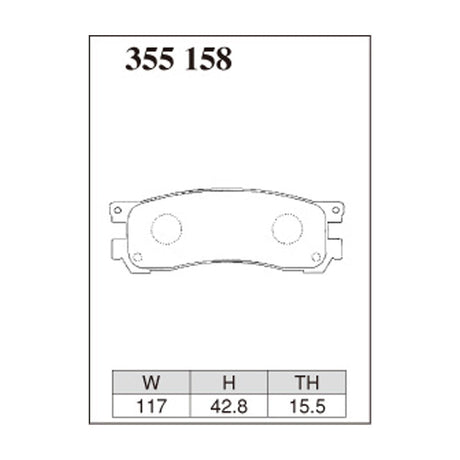 Dixcel Z Type Brake Pads - Rear - MPV LVEW (4 -wheeled Dirk car)