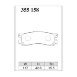 Dixcel Z Type Brake Pads - Rear - MPV LVEW (4 -wheeled Dirk car)