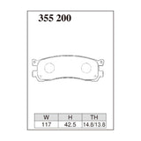 Dixcel Z Type Brake Pads - Rear - Z 355 200