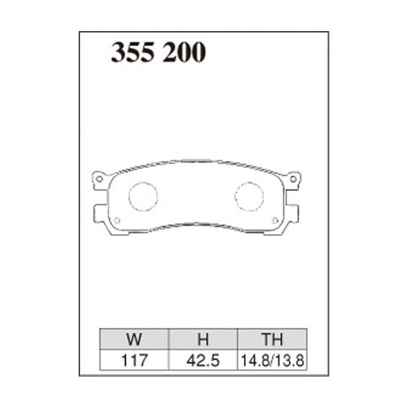 Dixcel Z Type Brake Pads - Rear - Z 355 200