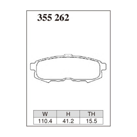 Dixcel Z Type Brake Pads - Rear - Z 355 262